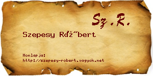 Szepesy Róbert névjegykártya